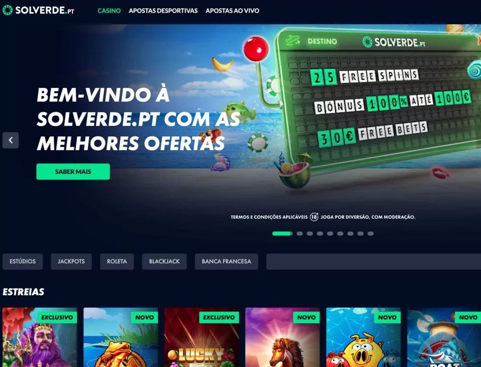 Solverde página inicial